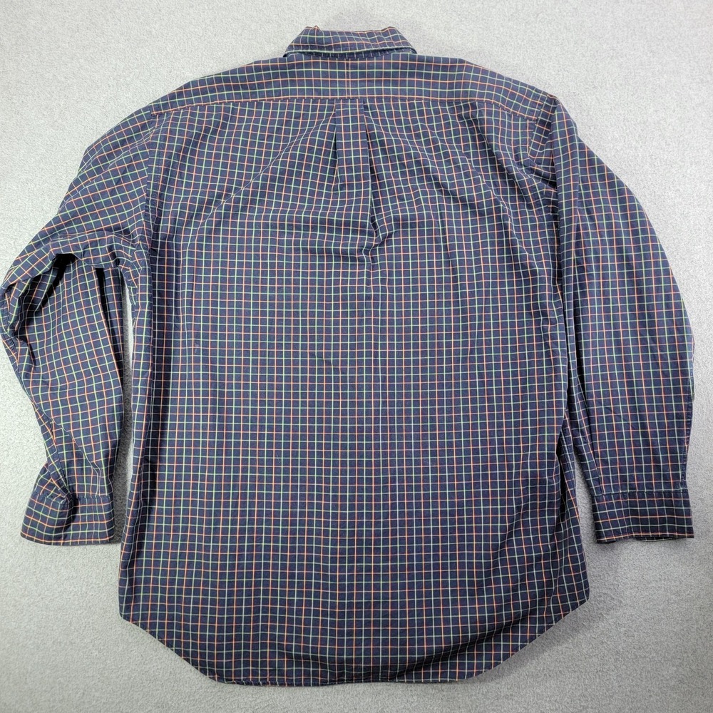 Ralph Lauren Shirt Mens Large Blue Check Long Sleeve Button Down Blake Cotton - Picture 6 of 10